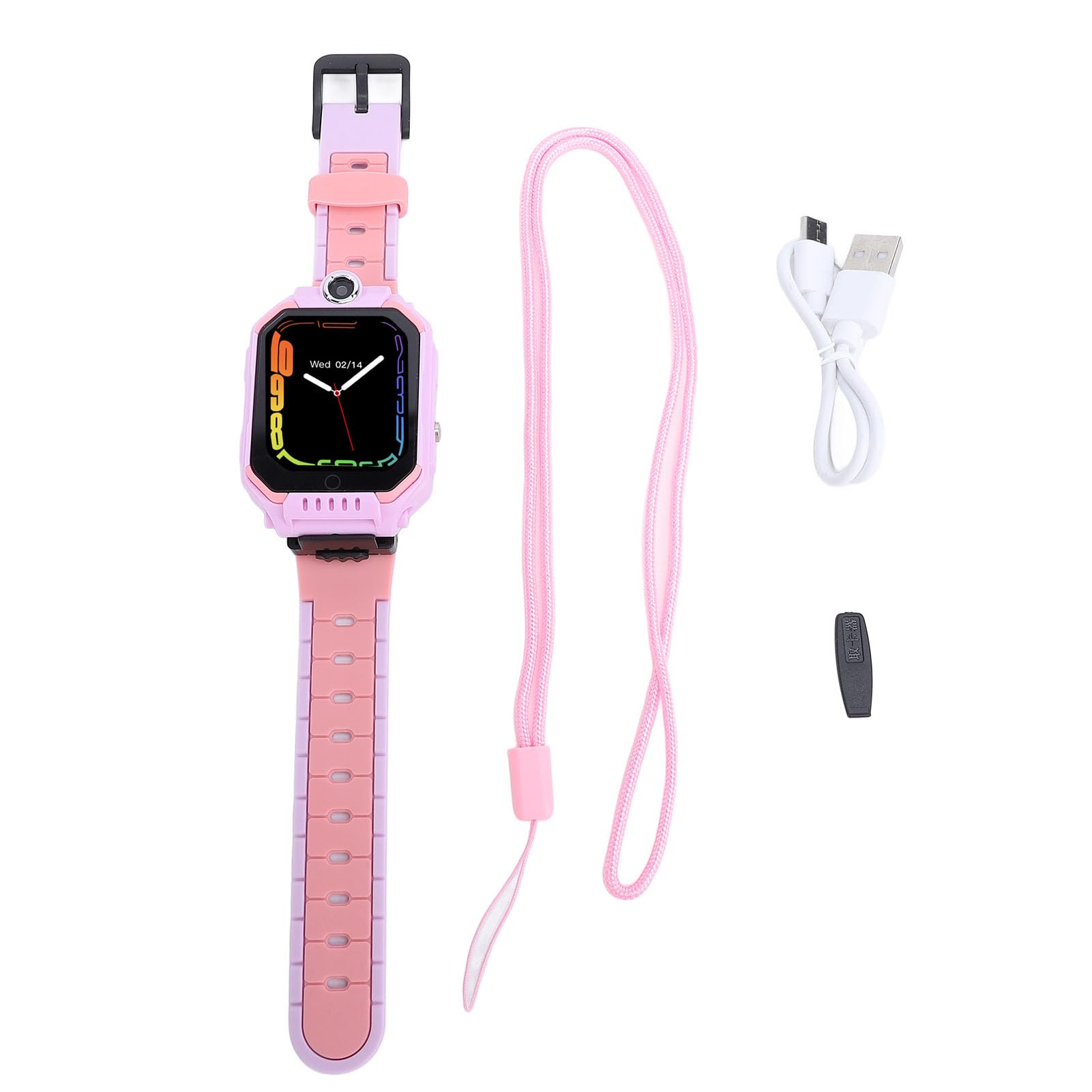 PUSOKEI Smart Watch per Bambini, Orologio Digitale con Schermo HD, Orologio Telefonico con Chiamate, SMS, Fotocamera, modalità Scuola, Funzione SOS, Posizione, Sveglia, Impermeabile IP68
