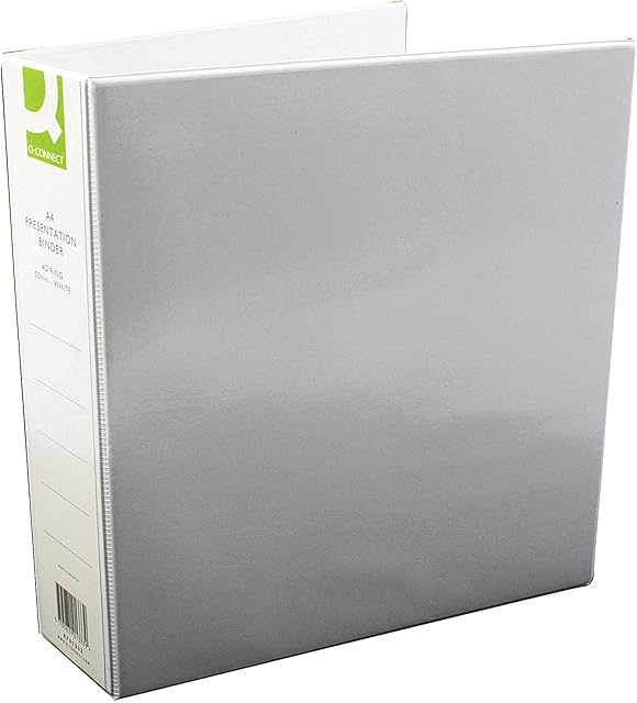 Q-Connect KF01333Q Presentation 4D-Ring 50mm A4 - White(pack of 6)
