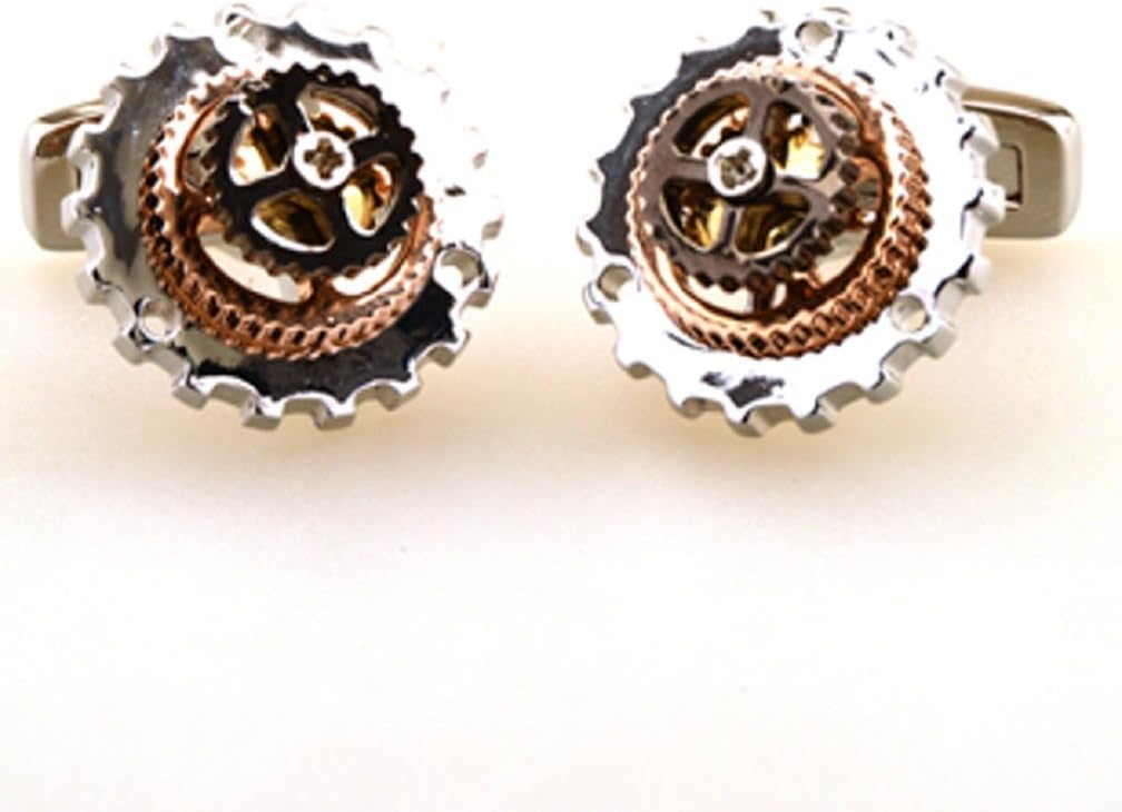 MRCUFF Bicycle Gears Really Moves Bike Cycling Cyclists Derailleur Pair Cufflinks with Presentation Gift Box & Polishing Cloth image 2