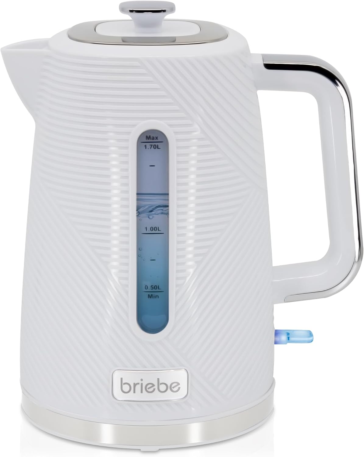 briebe Elegance Wasserkocher 17L Elektrischer Teekocher 2200W Schnell Aufheizender BPA-frei 360  Sockel Strix Controller Automatische Abschaltung Kabellos Kanne Modernes Design Wei
