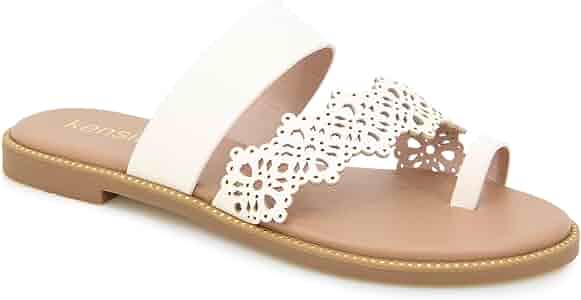 matta Koli Flat コーリフラットサンダル　ホワイト　サイズ6 Amazon | kensie レディース Marianna フラットサンダル, オフ
