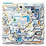 Muteitt Lot de 55 Autocollants Hanoucca, Autocollants � hanoucca � pour Toupies, Menorah, Bougies, Jeux De Soci�t�, Cadeaux Hanoucca, Scrapbooking, Loisirs Cr�atifs