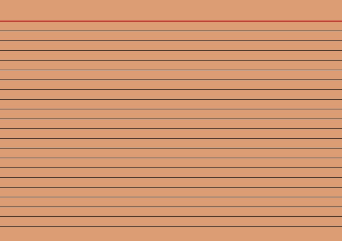 Brunnen Index Cards 180 g/m² A5 Landscape Lined Shrink-Wrapped Pack of 100, Orange