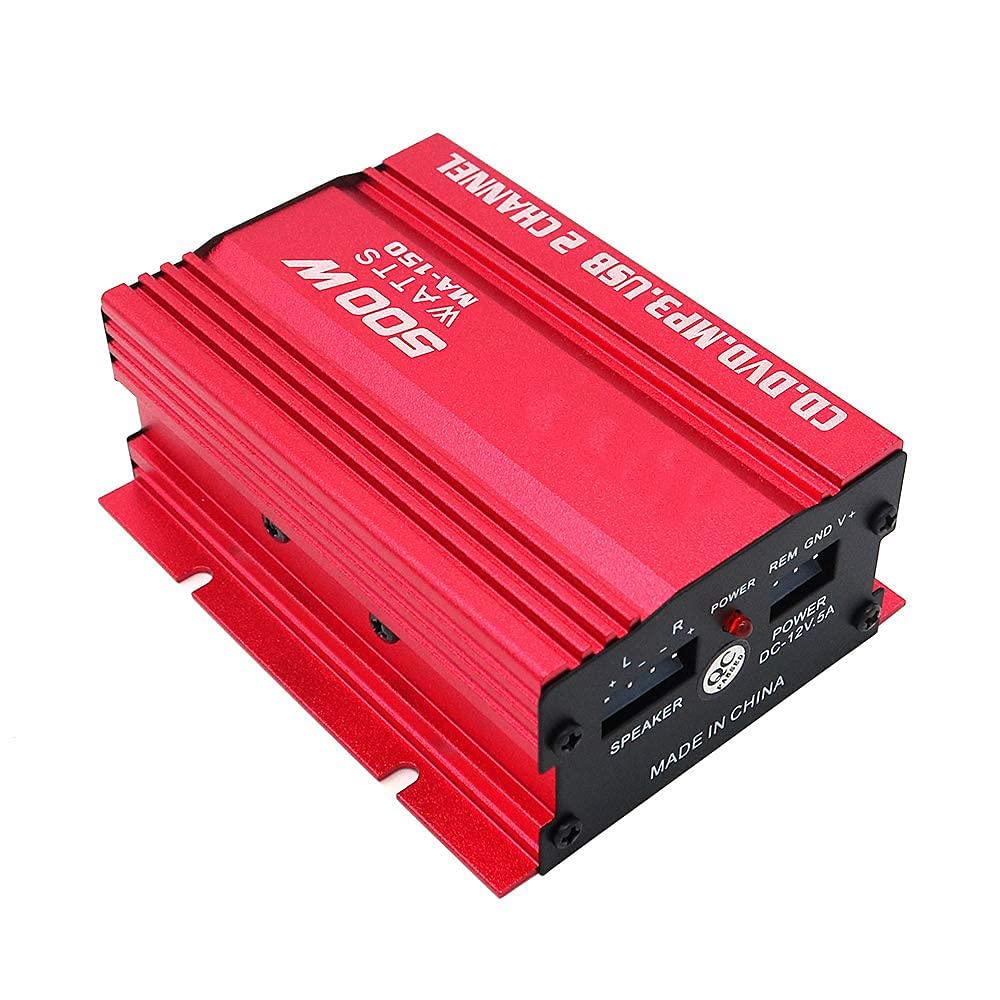 MA150 12V Mini 2CH HiFi Stereo Amplificatore di Potenza per Auto MP3 Audio Speaker con USB