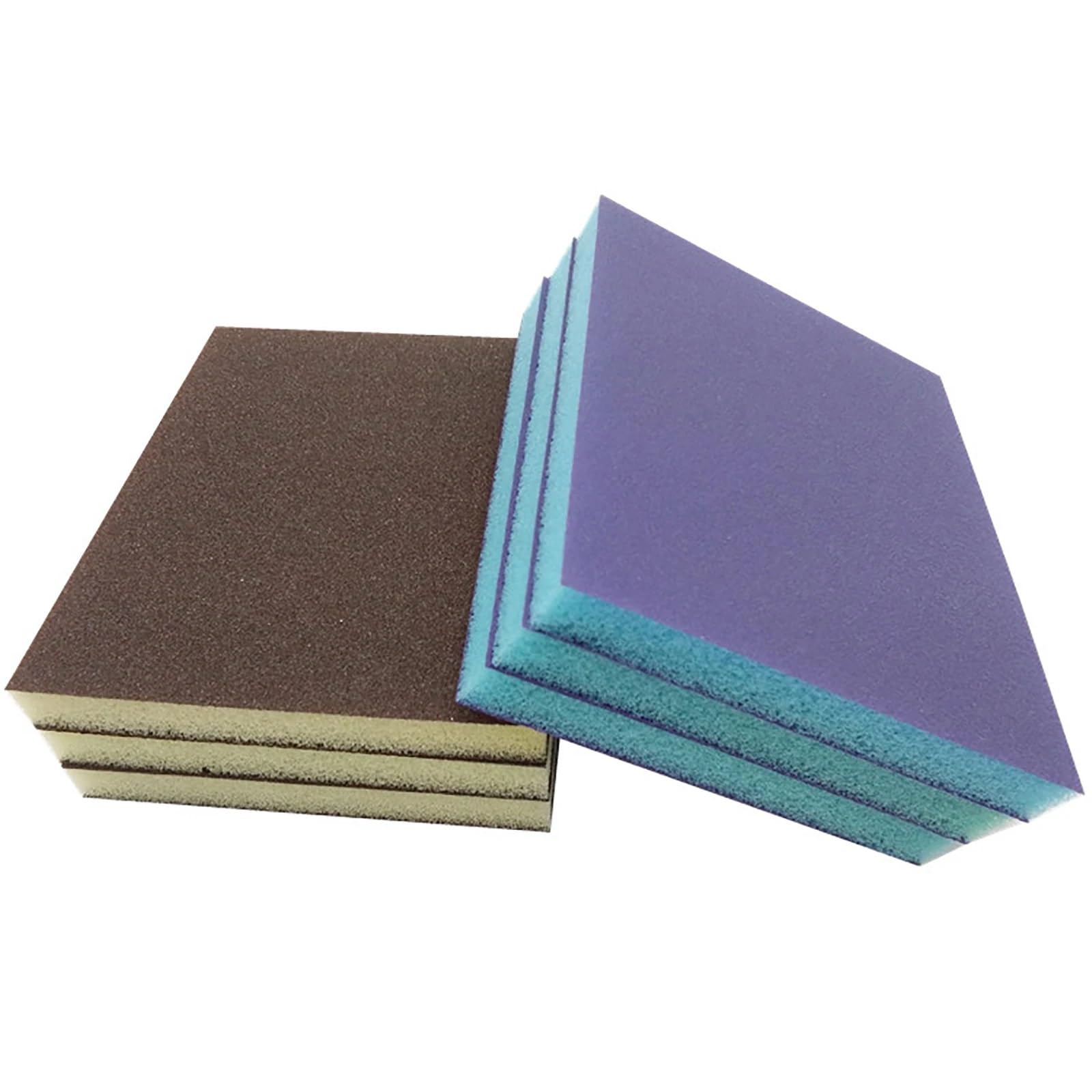 Bloque de lijado, Bloques de esponja for lijado en seco y húmedo de doble cara, grano gris azul, grano 80-220, varias piezas(Grey,150-20PCS)