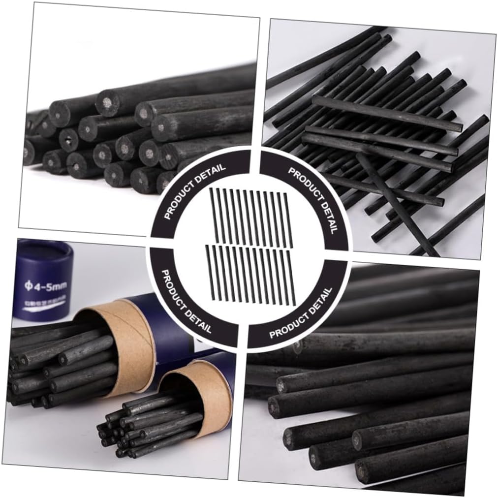 25pcs Willow Charcoal Sticks Drawing Supplies for Artists and Beginners Natural Comfortable Grip Sketching Tools for Shading and Fine Art