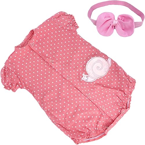 Pedolltree Ropa de muñeca de bebé Reborn de 22 pulgadas, mono rosa dulce para muñeca recién nacida de 20 a 22 pulgadas