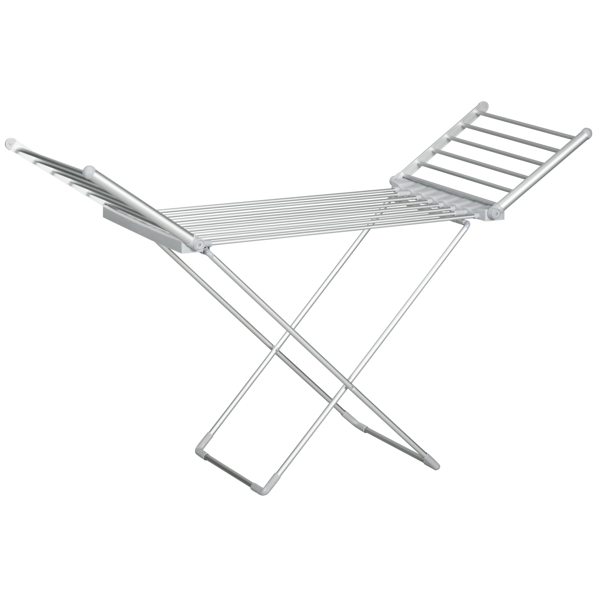 HOMCOM Elektrischer Wäscheständer Klappbar Wäscheständer 144 x 53 x 91 cm | Beheizbarer Wäschetrockner, Einstellbare Temperatur, Aluminium
