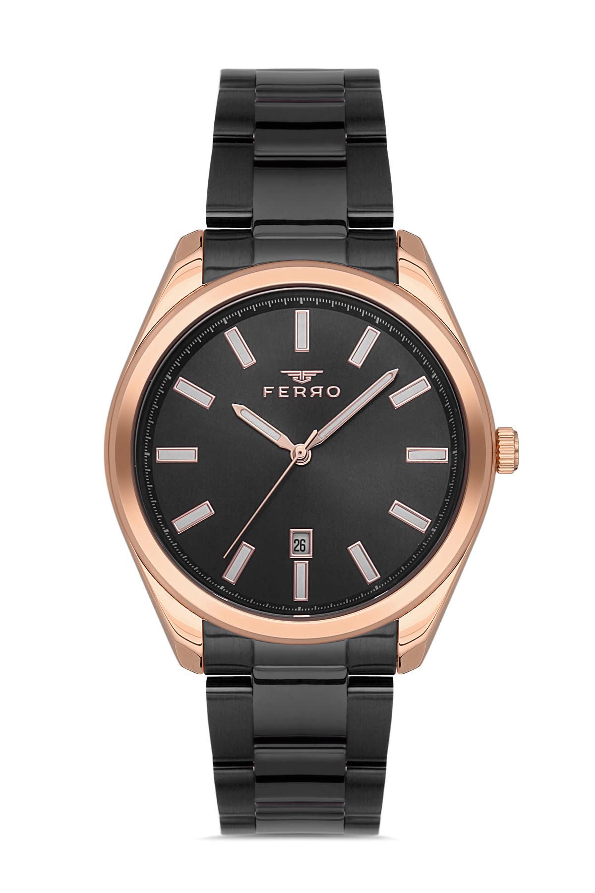 Ferro Analog Black Dial Mens Watch-F11160A-R (B09RWMR66W) Amazon Price History, Amazon Price Tracker