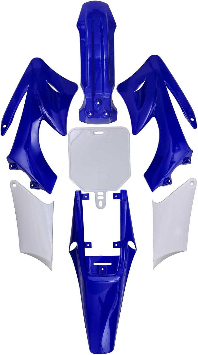 Plastic Fairing Kit with Graphics Decals for Apollo Orion 110cc 125cc Pit Dirt Bike Body Fender Set Fits Apollo Orion Style 4-Stroke Horizontal Engine Bikes Only (Blue)