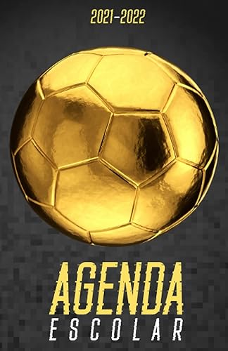 Agenda Escolar 2021-2022 futbol: Agendas 2021-2022 dia por pagina | Planificador diario para niñas y niños | Material escolar colegio secundaria estudiante | Portada Balón