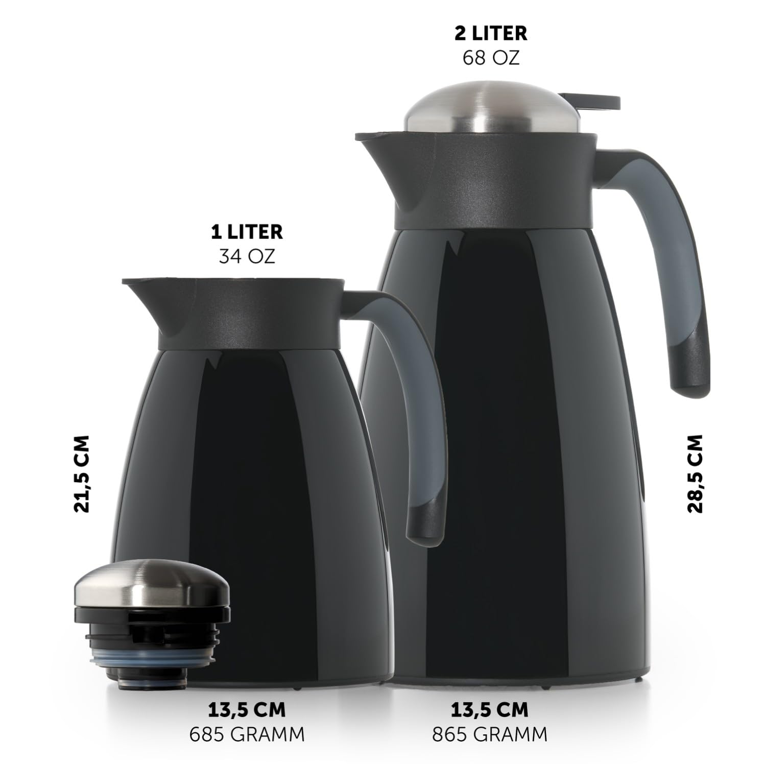 Blumtal caraffa Termica 1 litro - Thermos Acqua Calda Senza BPA con Sistema di Chiusura Quick Tip - caraffa Termica caffè e tè a Prova di perdite per Un Isolamento di Lunga Durata - Thermos 1l acciao