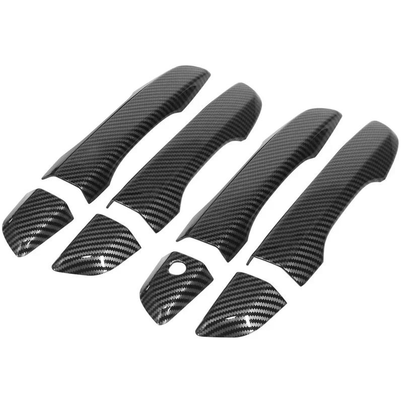 Yytemd Carbon Look Lhd Car Smart Door Handle Cover Moulding Trim Protective Accessories For Civic 10Th Gen 2016-2021 Chrome(Carbon Look)