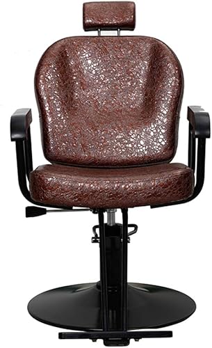 Brown All Purpose Hydraulic Recline Barber Chair para barato Spa Shampoo Hair Styling Barber Furniture