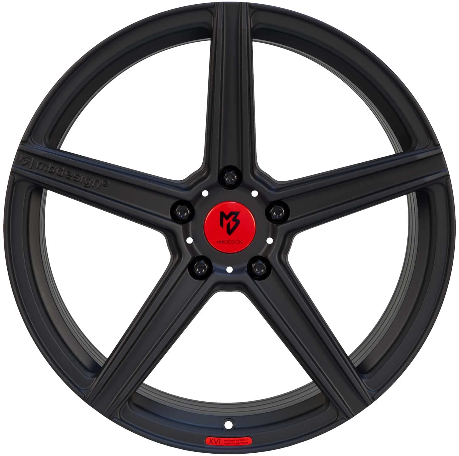 MB Design Cerchio KV1S 8.0Jx21 ET40 5x108 nero opaco compatibile con Land Rover Discovery Sport Evoque