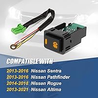 Vista 7 de Auto Dynasty Interruptor de luz antiniebla para montaje en tablero delantero con arnés de cableado compatible con Nissan Sentra Pathfinder Rogue