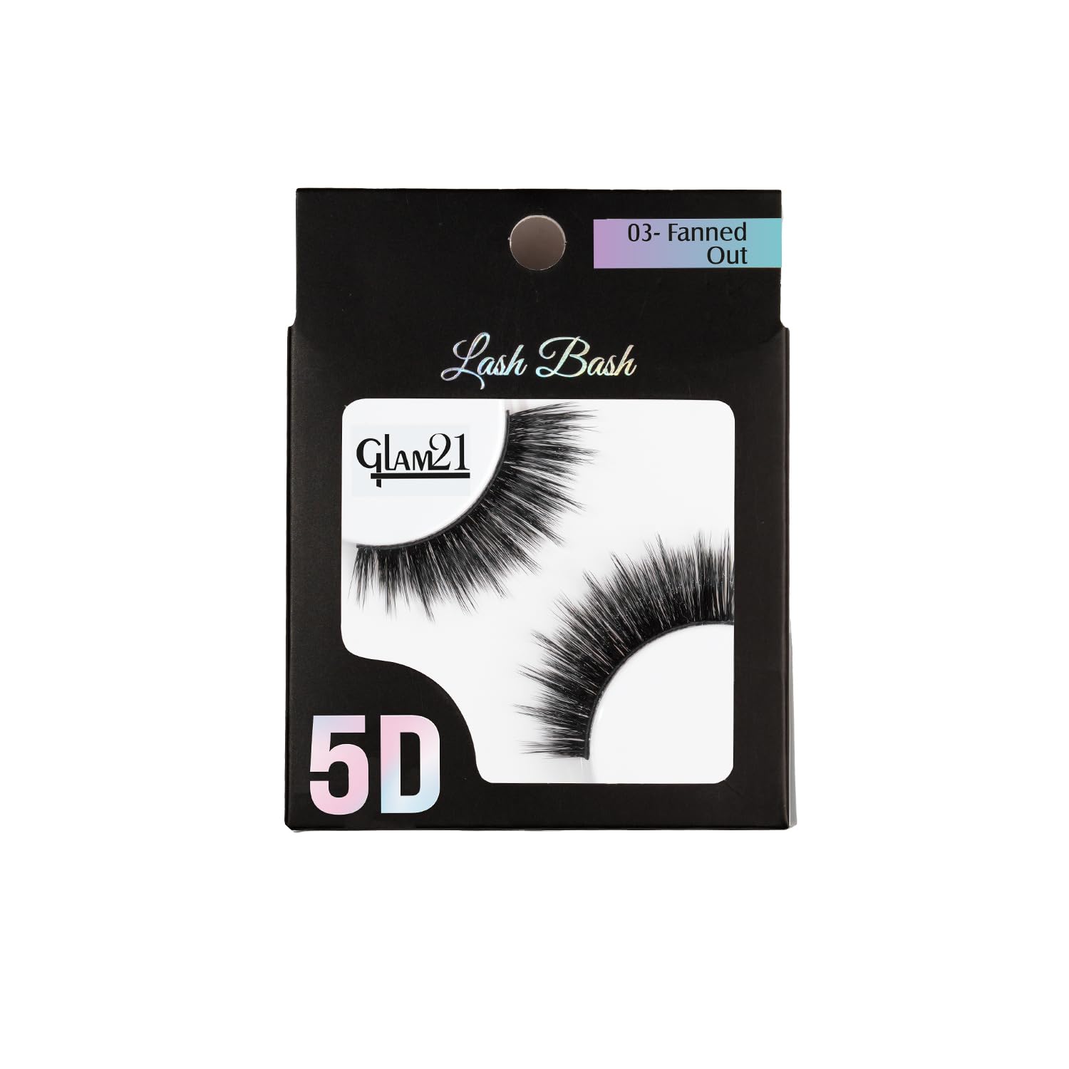 Glam21 Lash Bash Eyelash - 5D Fake Eyelashes, False Eyelashes for Eye, 1 Pair, Natural & Soft - FANNED OUT-image-45