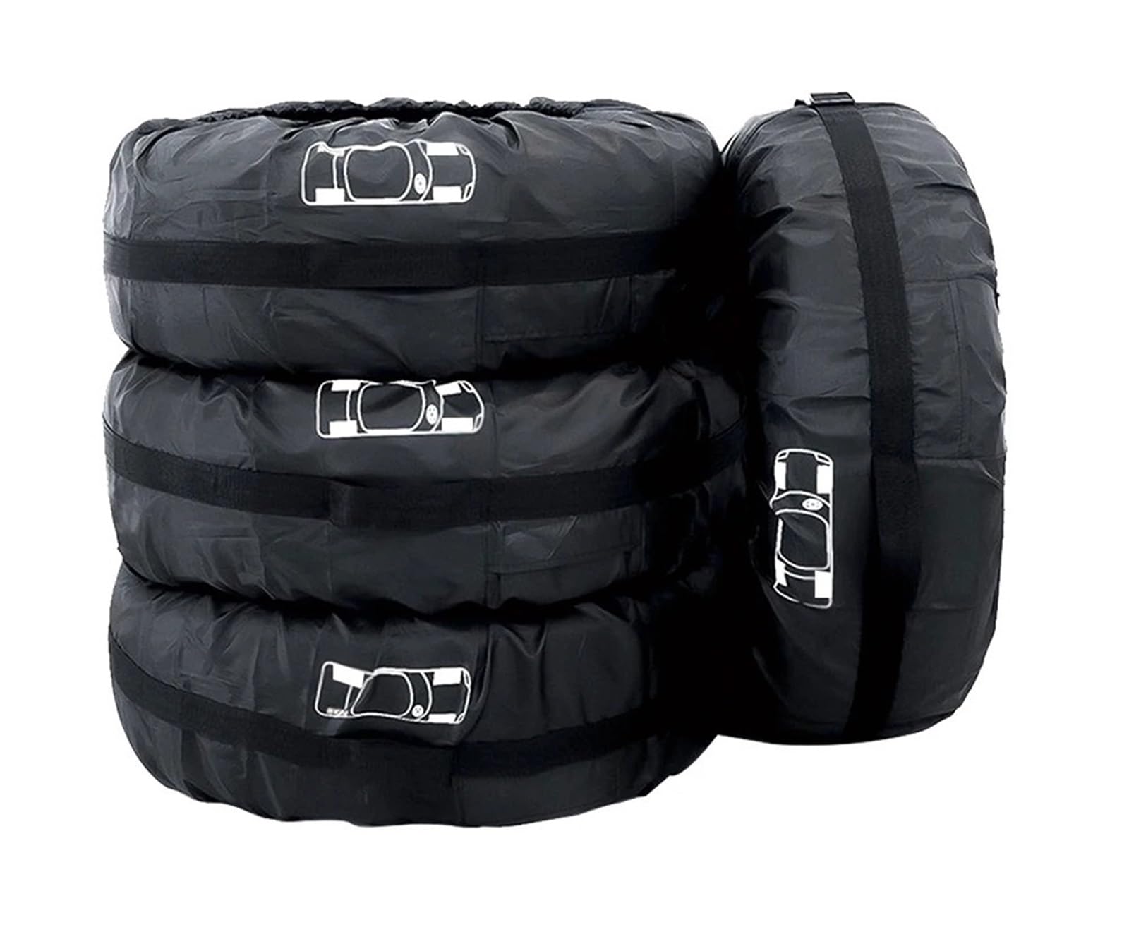 Reifen Aufbewahrung 4 Teile/los Auto Ersatz Reifen Abdeckung Auto Rad Reifen Lagerung Taschen Staubdichte Schutzhülle(T0017 4pcs 13-16inch)