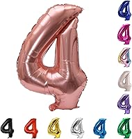 Vista 17 de YPSelected Globo de aluminio grande de 32 pulgadas con número de helio, cumpleaños, boda, fiesta, 0-9 (azul bebé, 2)