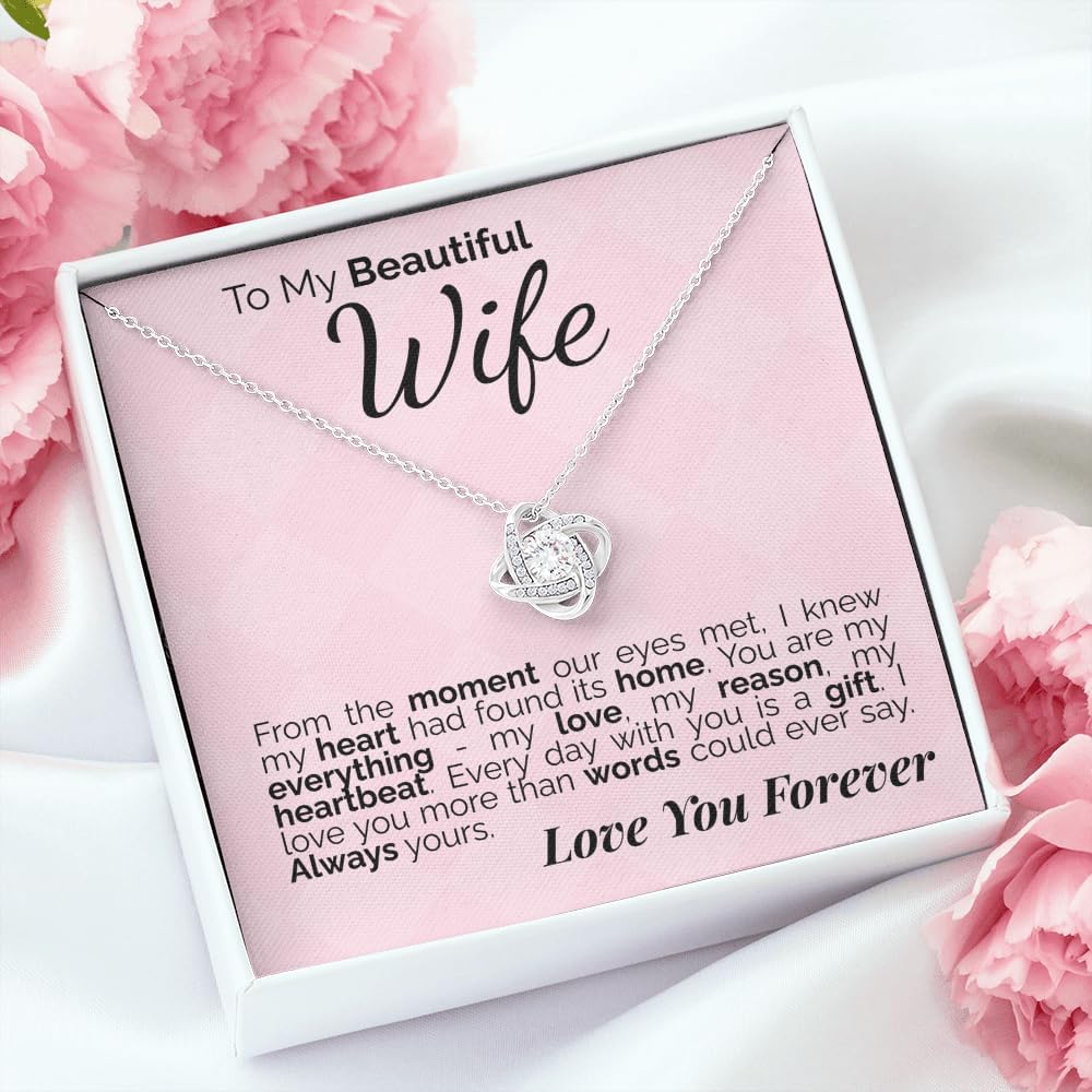 Wife Necklace Gift Idea She’ll Love - Romantic Pendant Jewelry with Message Card & Gift Box for Birthday, Anniversary, Christmas, or Valentine’s - Image 8