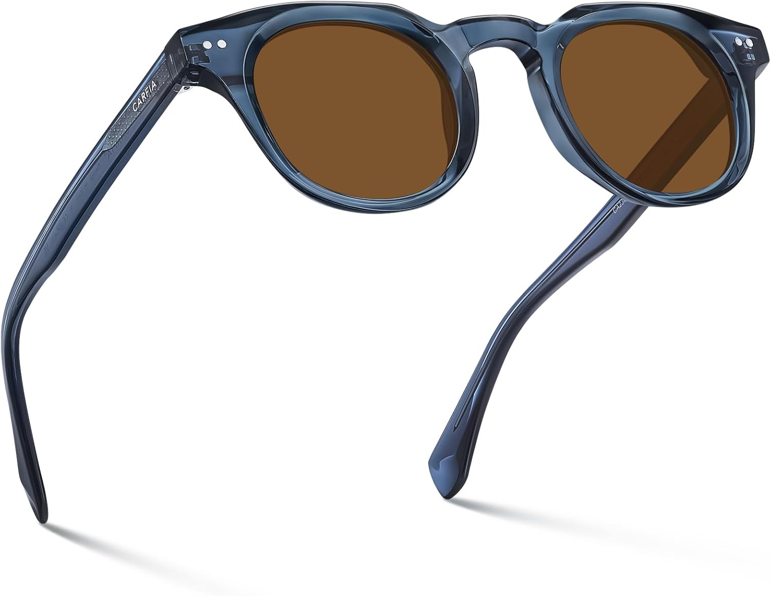 CARFIA Retro Polarized Mens Sunglasses Womens UV400 Protection, Chunky Acetate Classic Vintage Shades