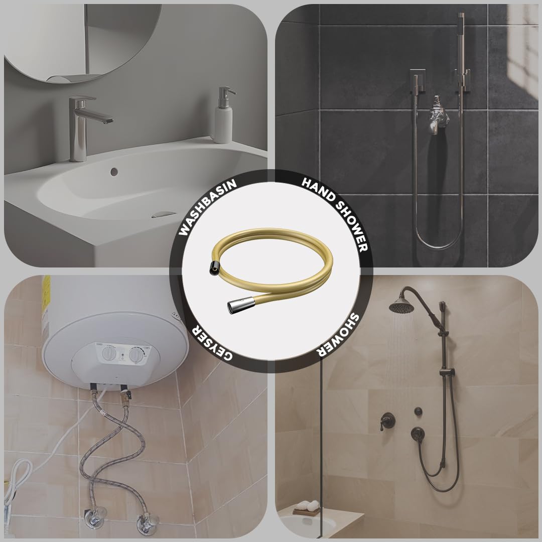 RN PVC High Quality Shower Hose - Gold Color