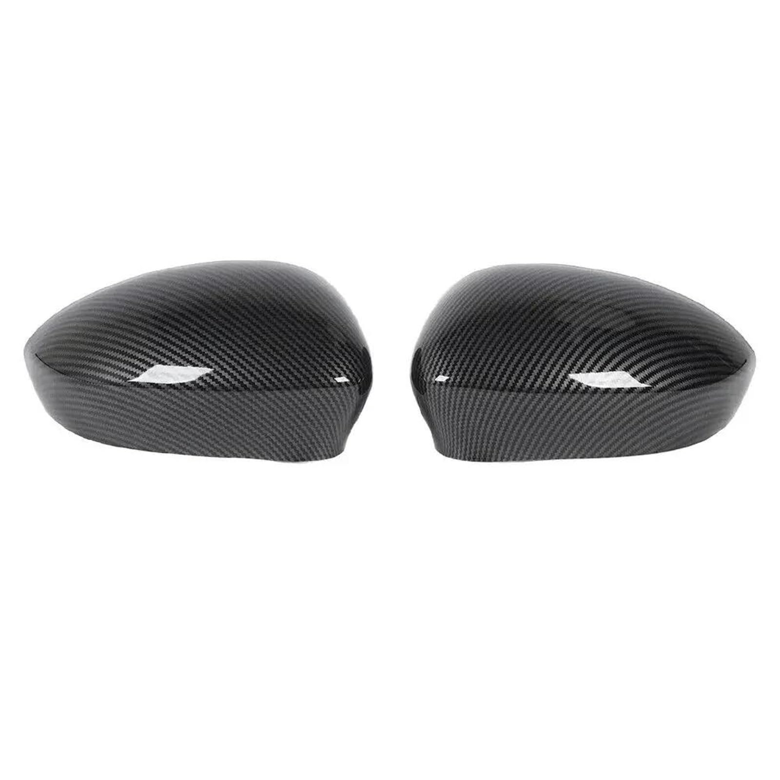 Car Rearview Side Mirror Cover Wing Cap Exterior Door Housing Shell Trim Sticker for Fiat 500 2007-2021(Carbon Look)