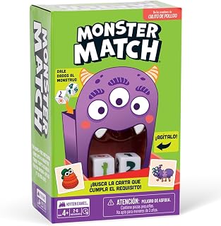 Asmodee Monster Match, Karten- und Würfelspiel für Kinder