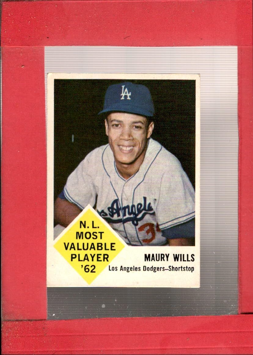 1963 Fleer #43 Maury Wills EX Excellent RC Rookie Los Angeles Dodgers Baseball