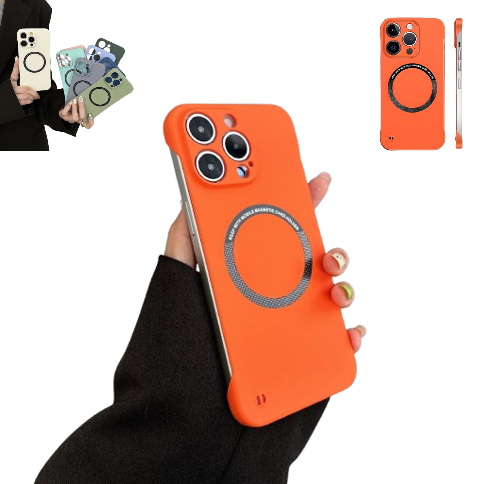 Handyhülle Für IPhone 13/14 Mit Schutzfolie & Magnetring – Stoßfest, Kameraschützend
