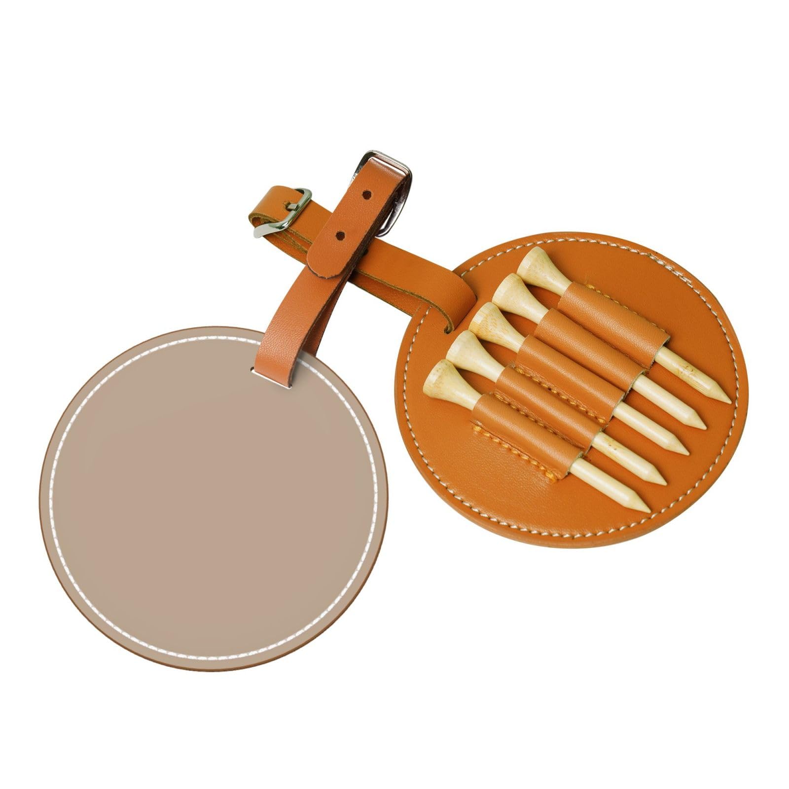 WXXWXD Solid color light brown Printed Golf Tee Storage Bag - Portable Storage, Easily Organize Tees