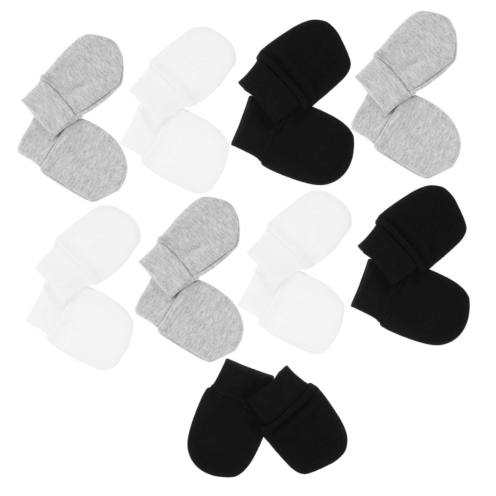 GAROZATION 9 Pair Soft Newborn Mittens Scratch Mittens for Boys and Girls Elastic Wrist Gloves Winter Gloves Baby Hand Protectors