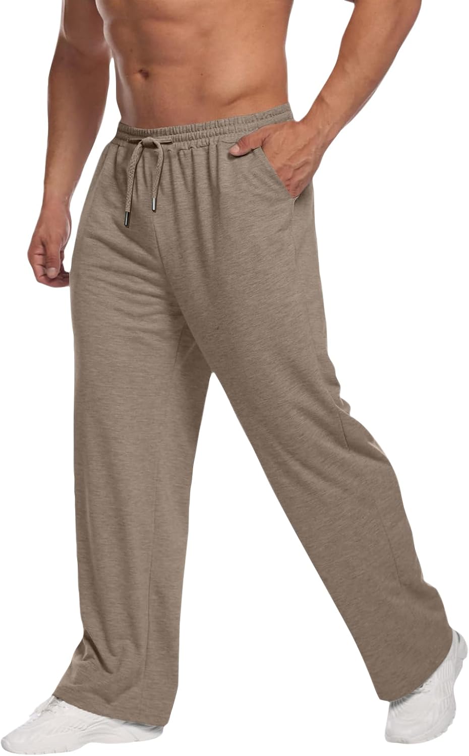 Men's Sweatpants Thermal Athletic Joggers Baggy Exercise Lounge Pants Fleece Sweat Pants for Men with Pockets
