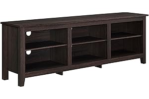 Walker Edison Wren Classic 6 Cubby TV Stand for 70 Inch TVs
