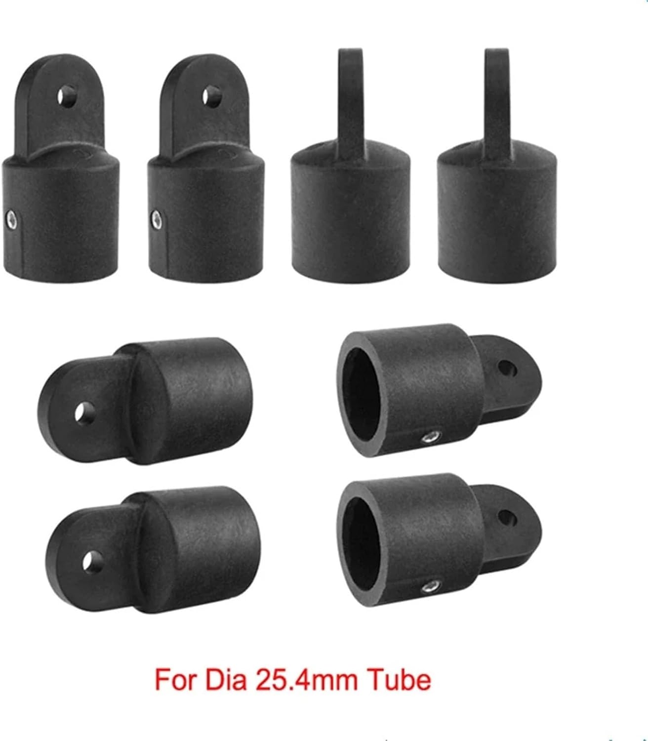 16 PCS Yacht Accessories Universal Boat Nylon Fittings Hardware Set Black Fits 3 Bow Top Lightweight And(For 25.4mm)