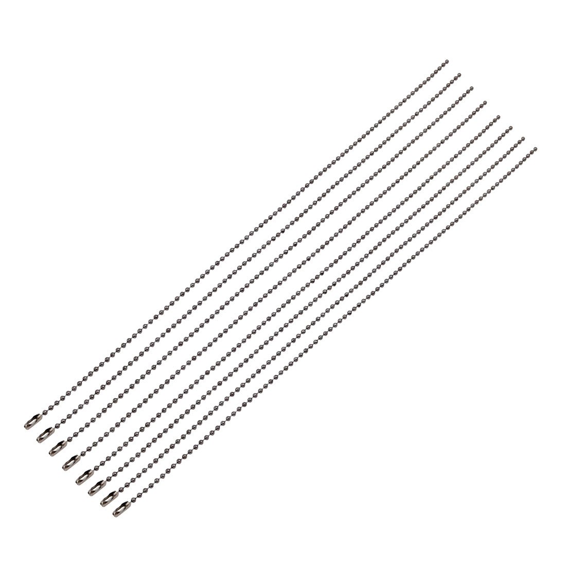 Aexit Nickel Plated Lighting fixtures and controls Steel Bead Ball Chain Keychain 12 Inches 2.4mm Size 8pcs