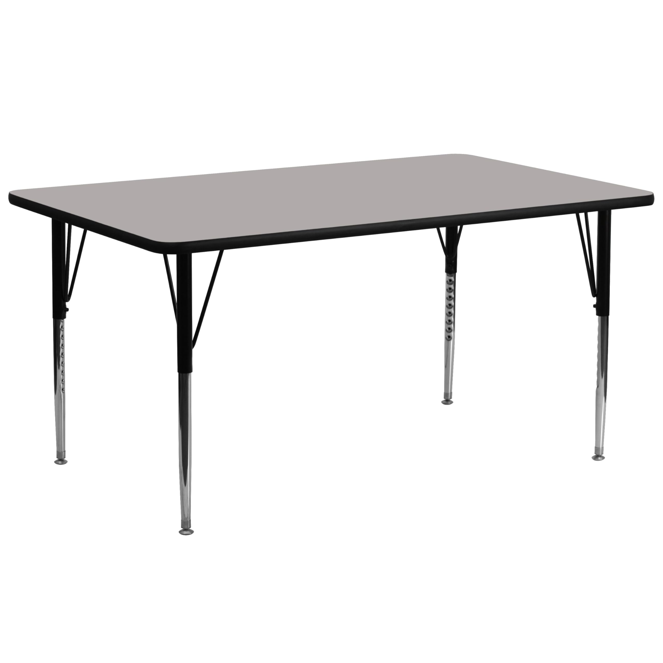 (item incomplete, only table))Flash Furniture XU-A3072-REC-GY-H-A-GG Grey HP Laminate Activity Table, 30.25 x 30 x 72, Gray