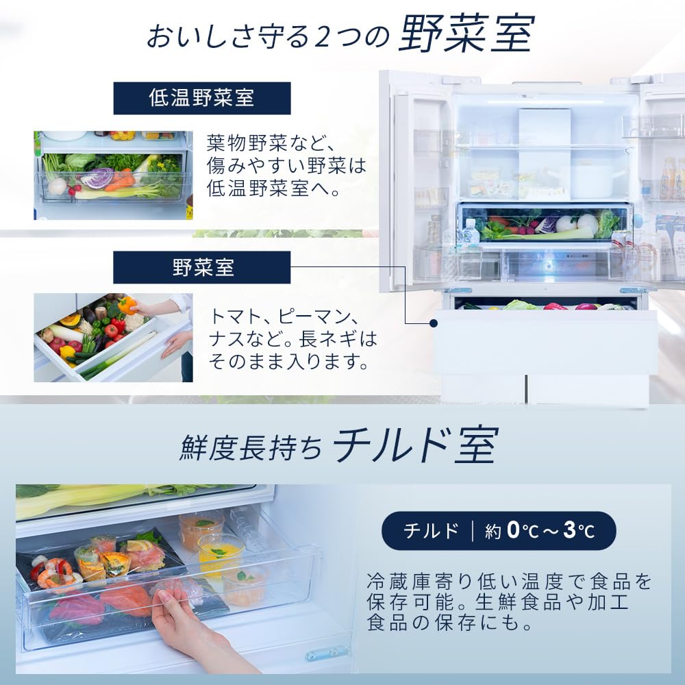 Amazon | 【庫内カメラ搭載】 アイリスオーヤマ 大型冷蔵庫 453L 幅