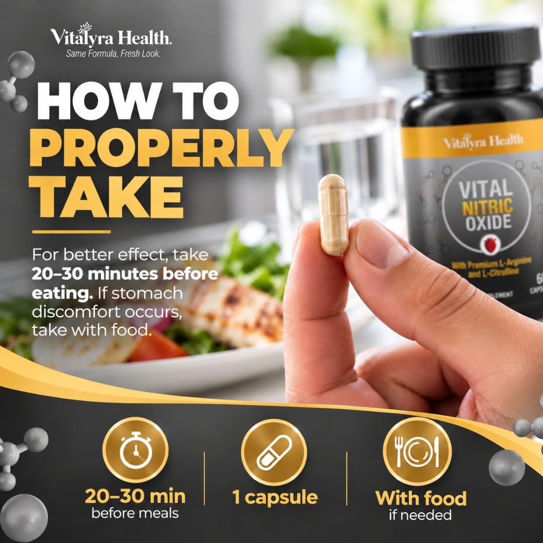 Vitalyra Nitric Oxide Supplement for Men, L-Arginine L-Citrulline Booster — Amazon image 7