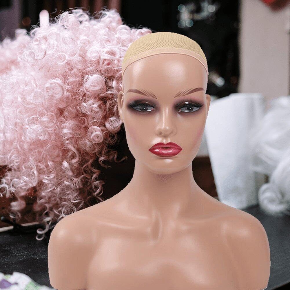 Tête de Mannequin féminine réaliste avec Buste de tête de Mannequin d'épaule pour l'affichage de Lunettes de Perruque de Chapeau de Bijoux