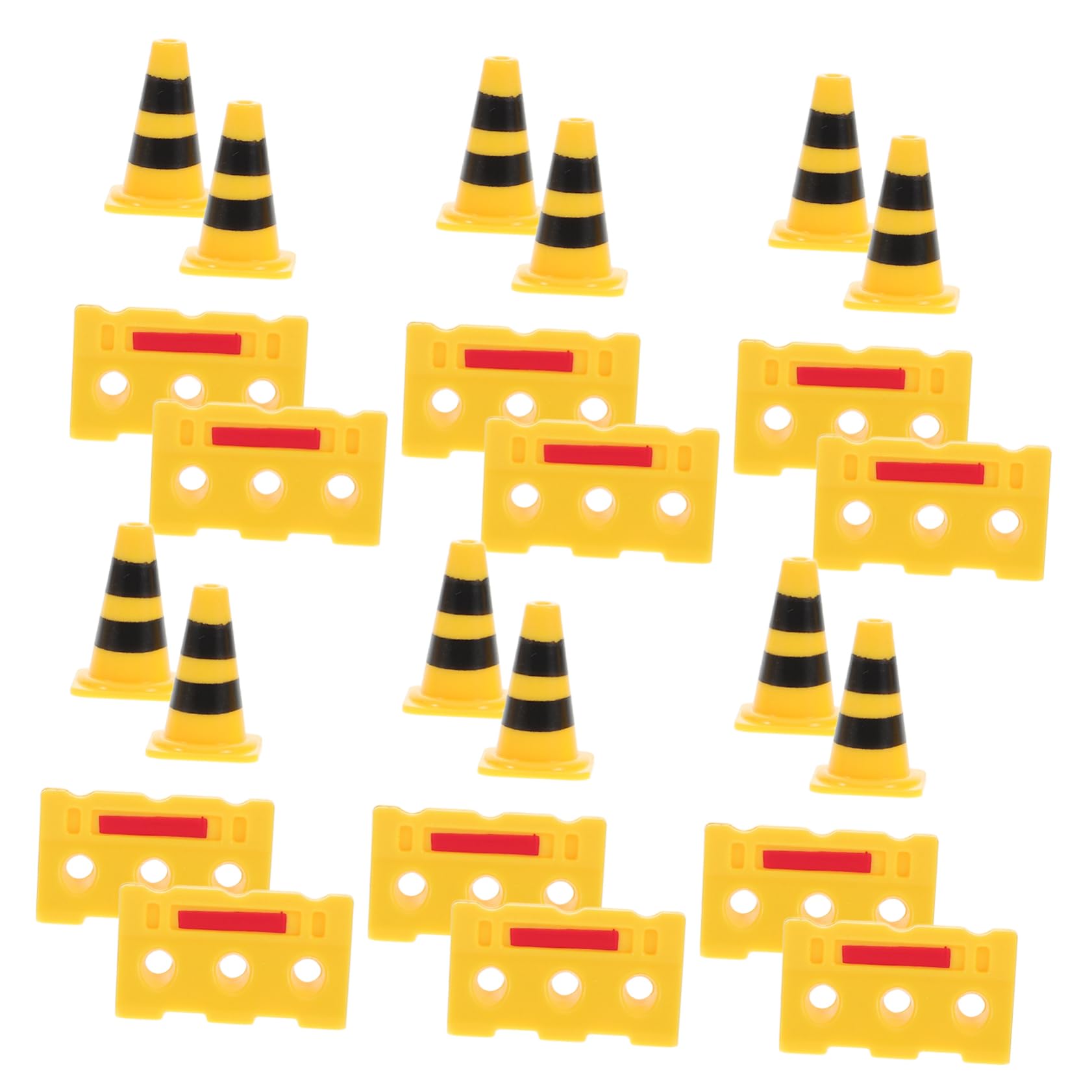 BESPORTBLE Educational Traffic Toys 24pcs Mini Road Sign Cones Construction Site Games Boys and Girls' Simulation Play Cognitive Development Toys