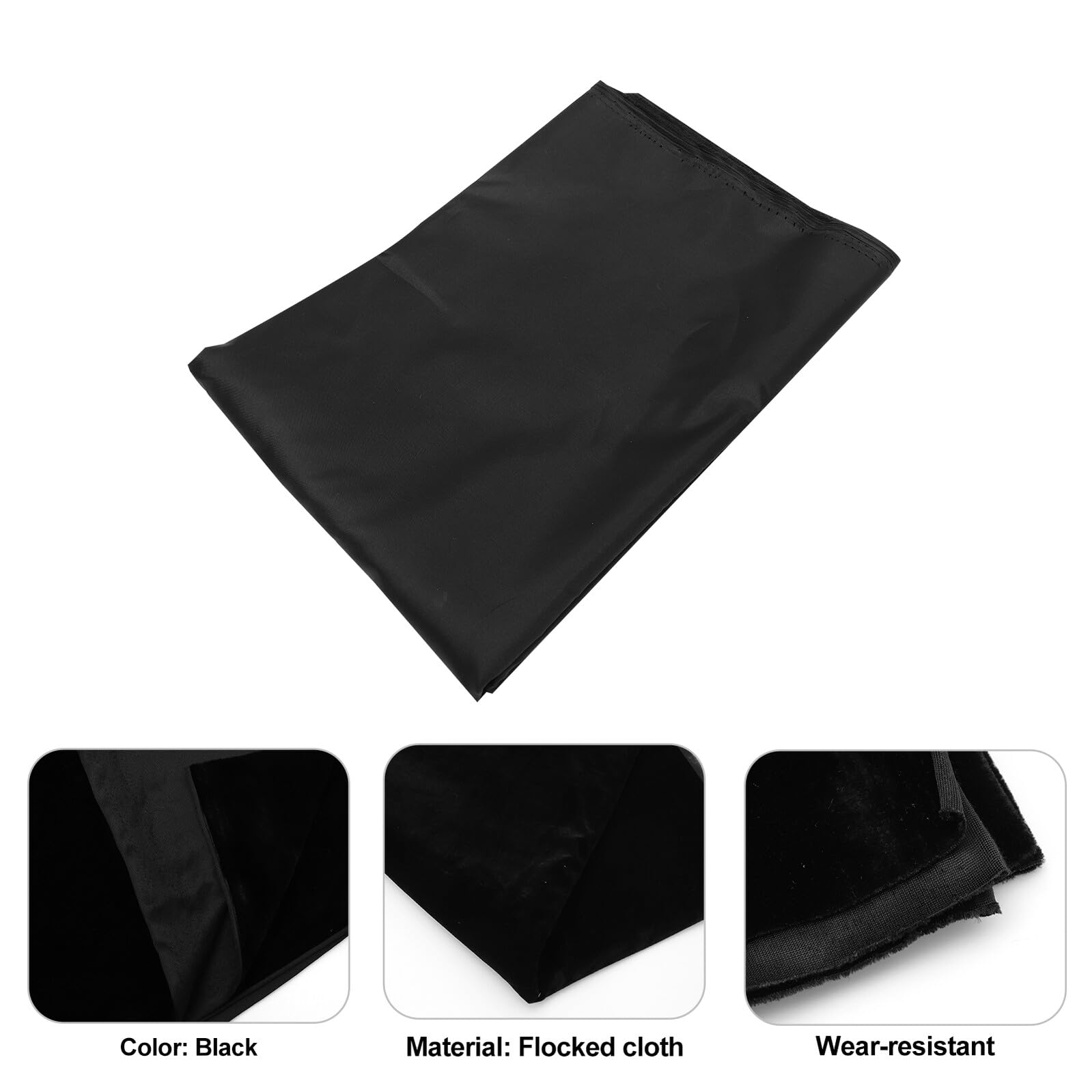Sfondo Fotografico Nero 200x150 Cm Lavabile e Antirughe per Studio Video e Foto, Fondale Fotografico di Scena Resistente All’usura, Decorazione Sfondo per Riprese Cinematografiche