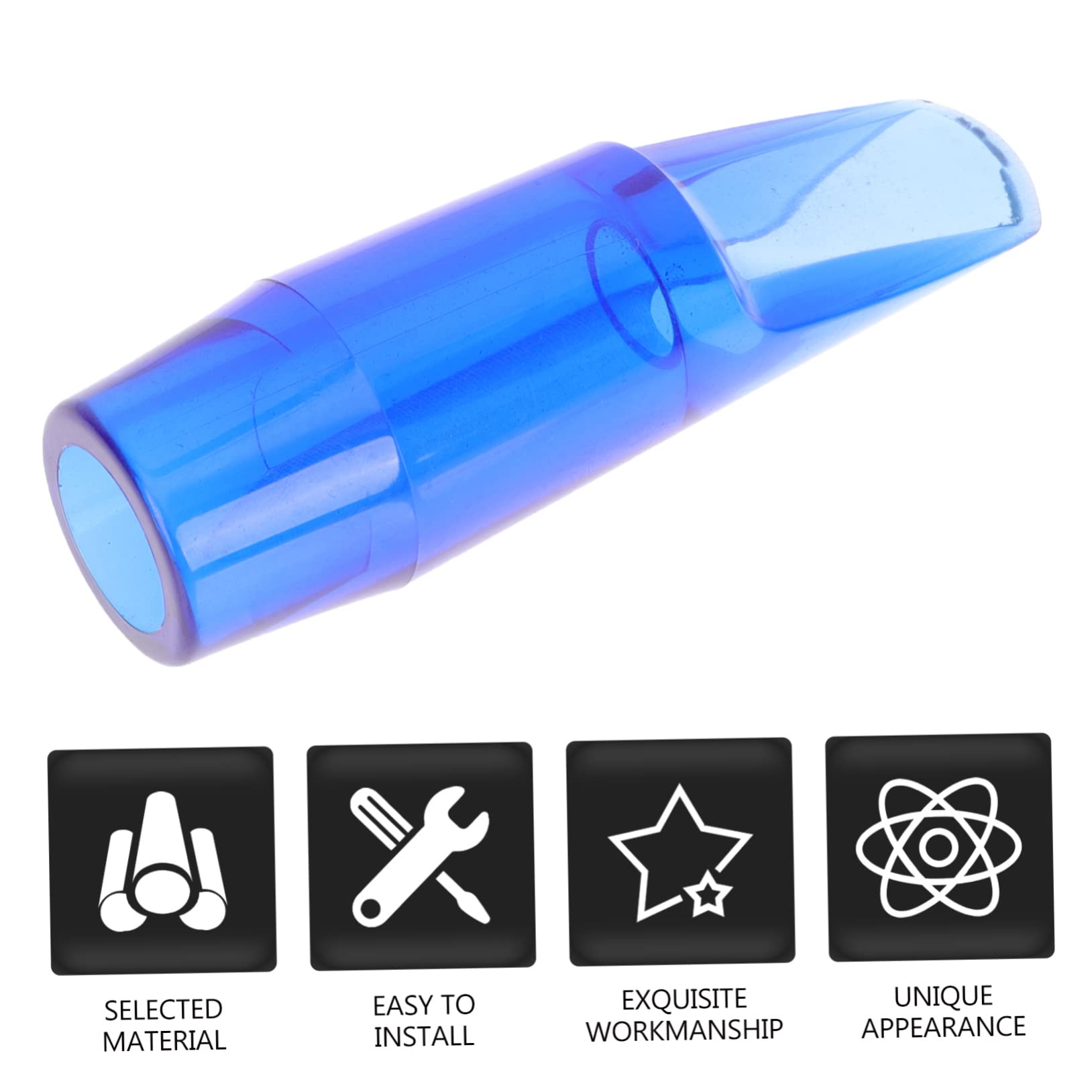 GOOHOCHY Saxophone Mouthpiece Crystal Transparent Saxophone Flute Head Sax Head Sax Replacement Part