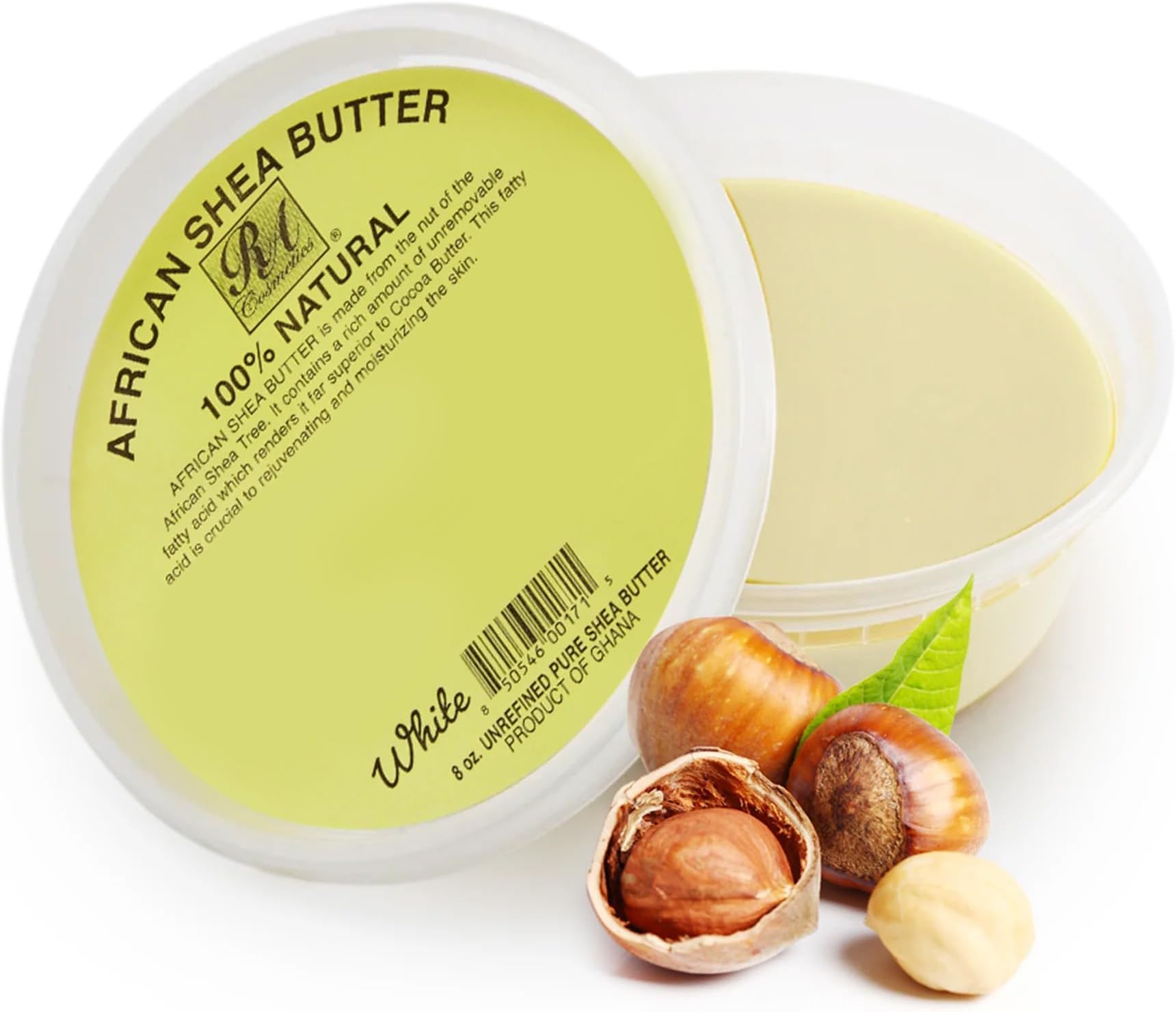 Natural Cosmetics Real African Shea Butter Pure Raw Unrefined From Ghana IVORY 8oz