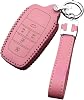 Customized Cowhide Car Key Cover Compatible For Toyota ELFA Key Case Alphard Wilfa Alpha High-grade Mens And Womens Leather Bag BuckleIngg