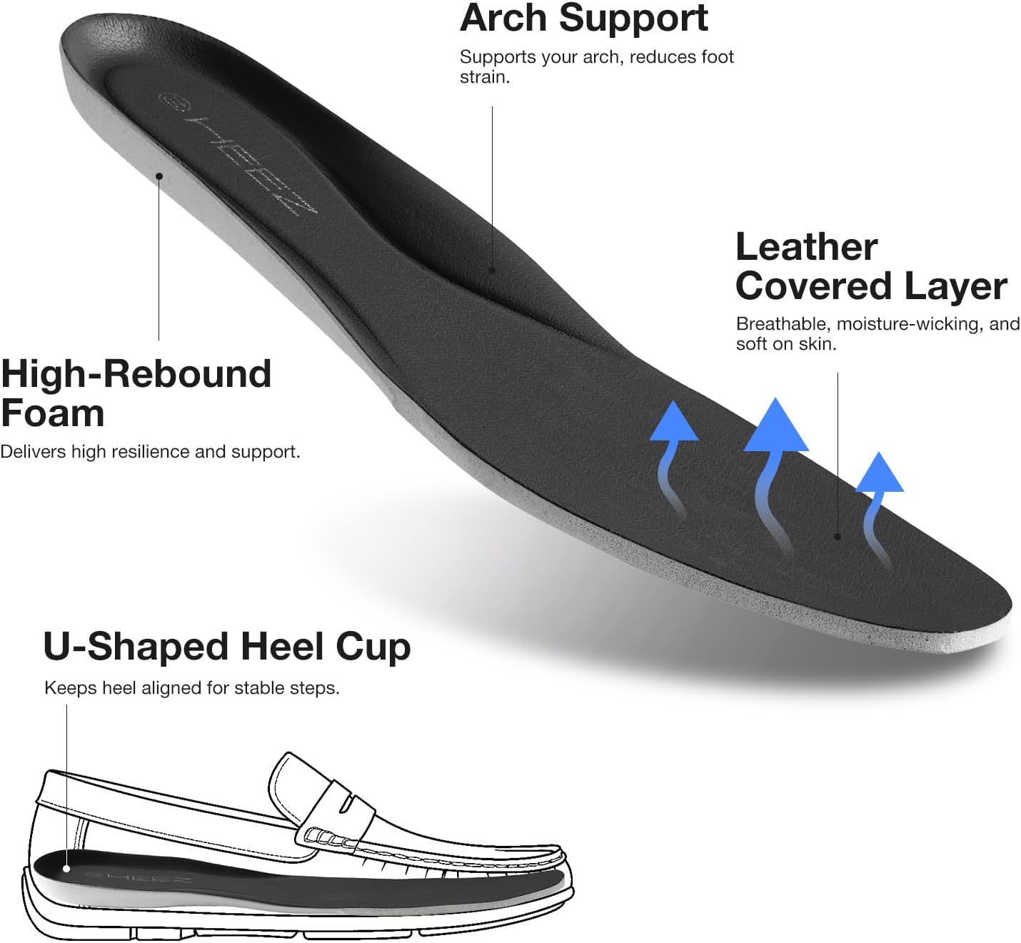 HEEZ Men's Loafers Slip On Dress Shoes Penny Loafers Leather Casual Driving Boat Shoes for Men - Image 6