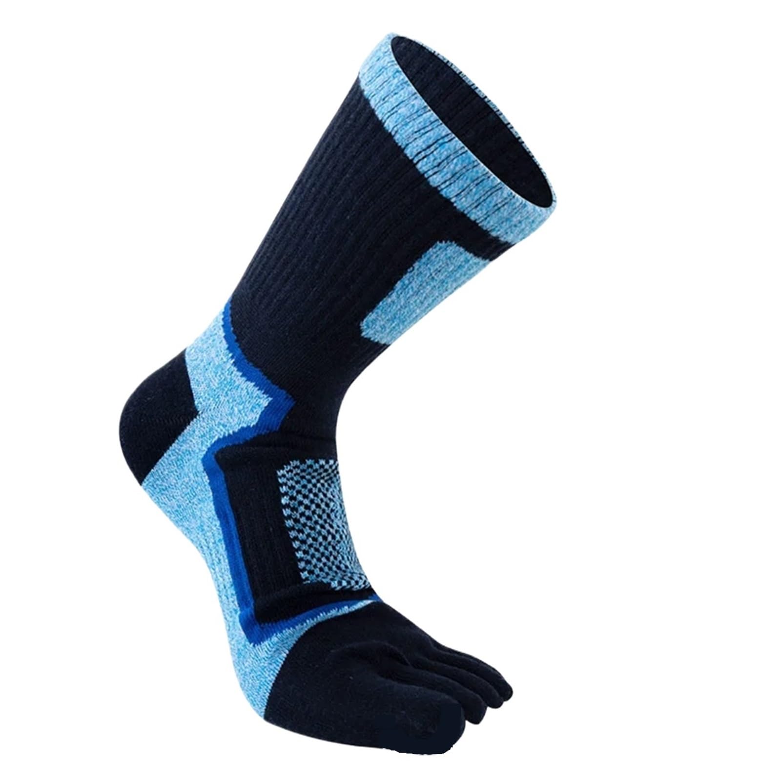 IRFHDCX Toe Socks 3 Pair Five Finger Socks Sport Cotton Stretch Breathable Athletic Men Crew With Toes(Dark blue)