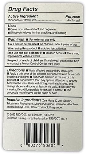 Miniatura 2 de Quinsana - Polvo para pies de atleta, botella de 3 onzas (2)