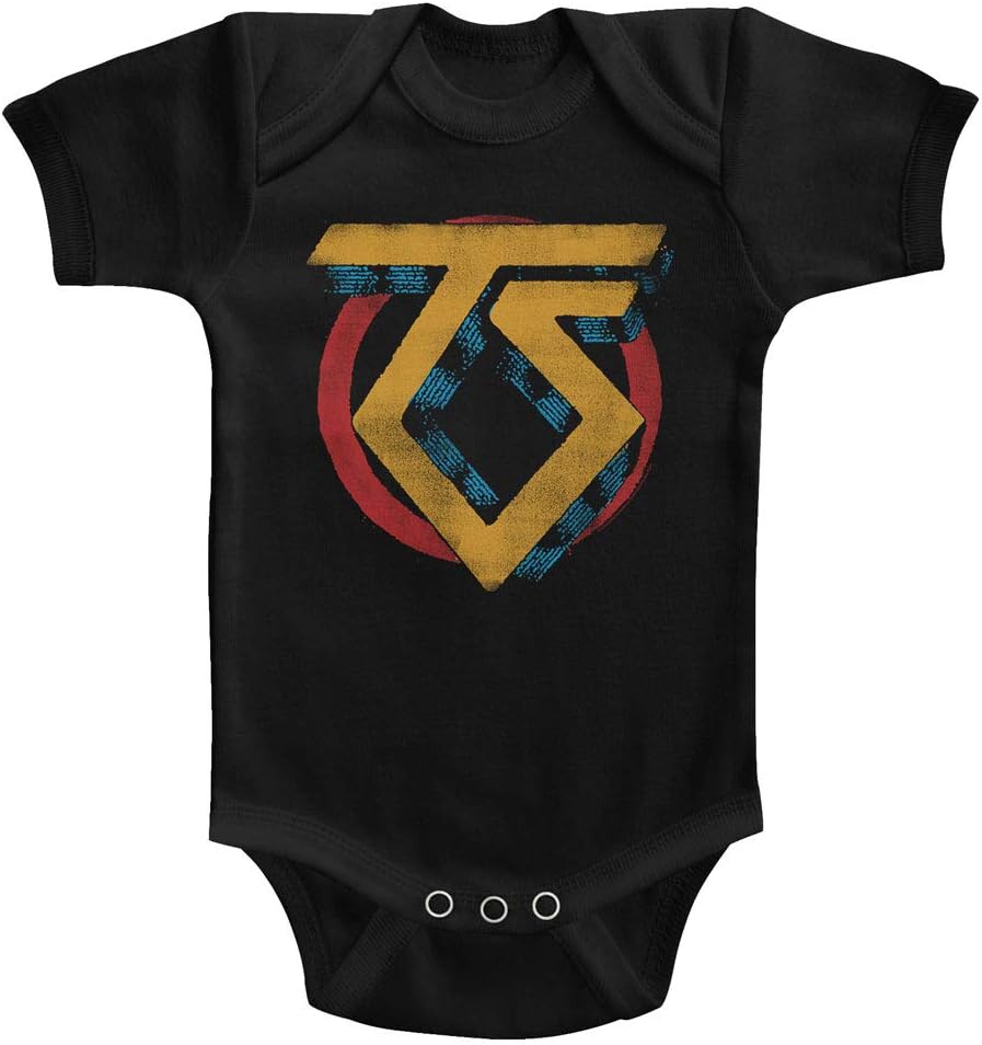 American Classics Twisted Sister Heavy Metal Band Vintage Logo Infant Baby Creeper Snapsuit Romper