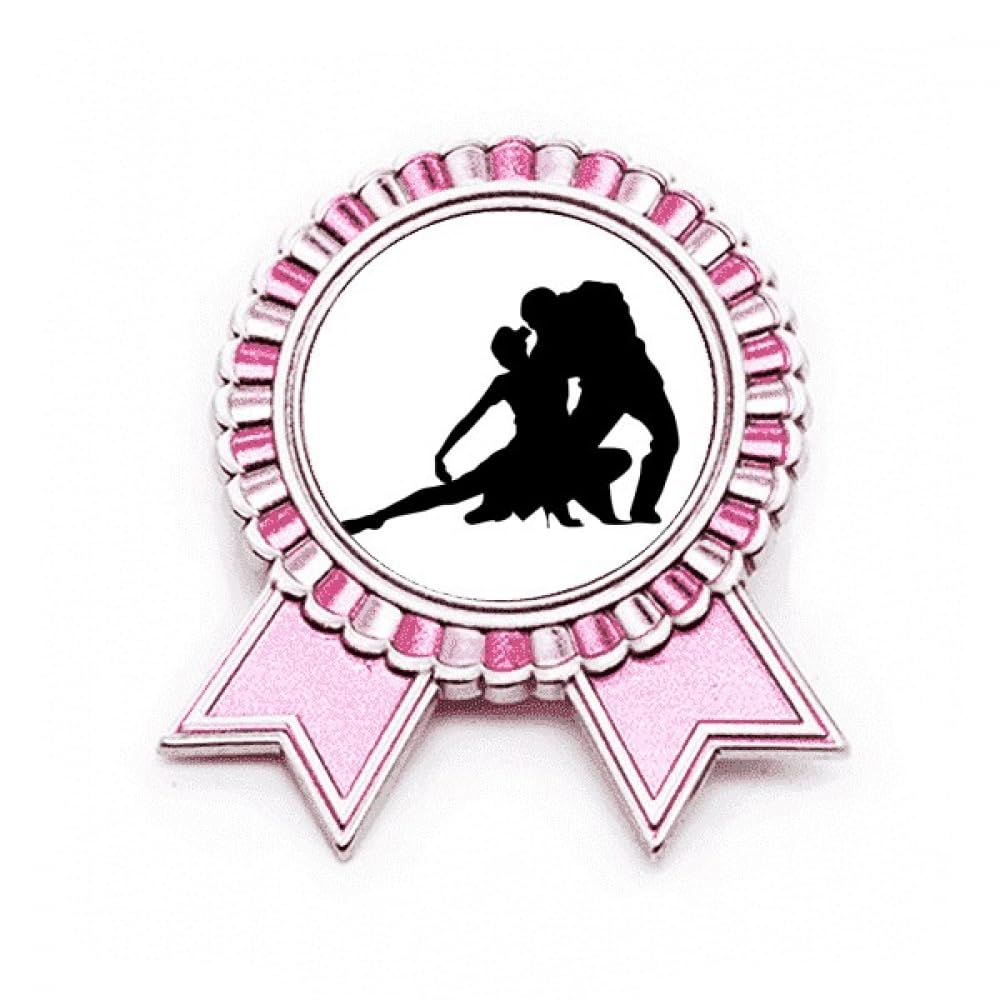 Broche rose pour spectacle Duet Dance Performance en métal chic